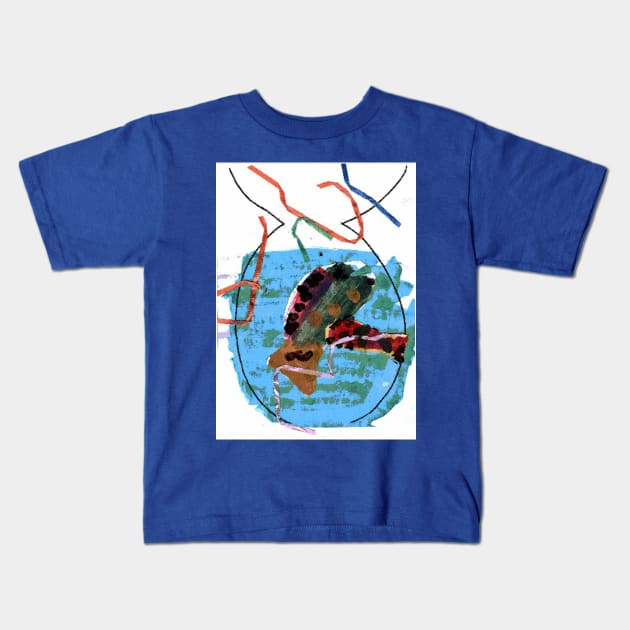 Transporting Fish in a Bag Kids T-Shirt by Rita Winkler